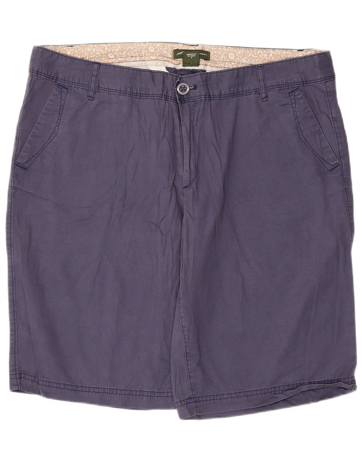 Eddie Bauer Womens Chino Shorts US 16 2XL W40  Navy Blue Cotton