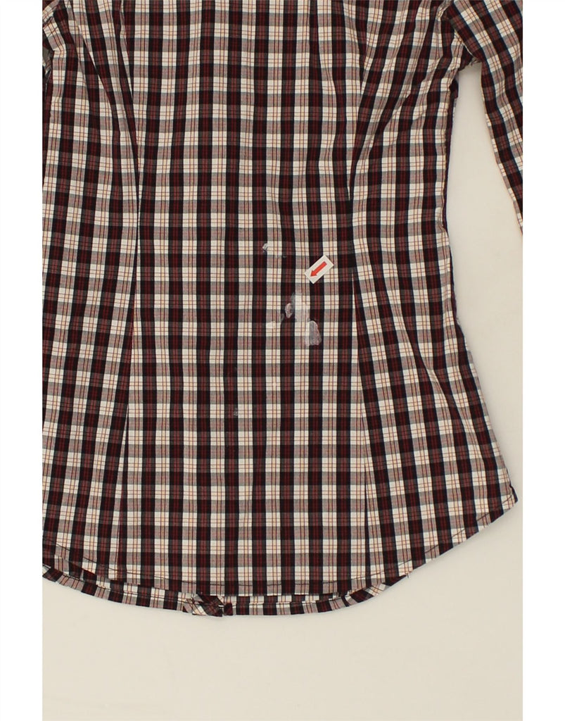 GUESS Womens Shirt UK 6 XS Brown Check Cotton | Vintage Guess | Thrift | Second-Hand Guess | Used Clothing | Messina Hembry 