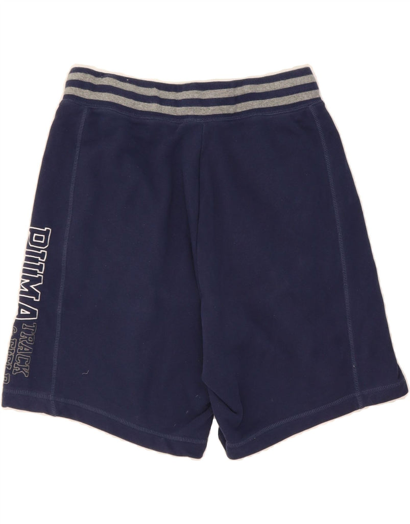 PUMA Mens Graphic Sport Shorts Large  Navy Blue Cotton Vintage Puma and Second-Hand Puma from Messina Hembry 