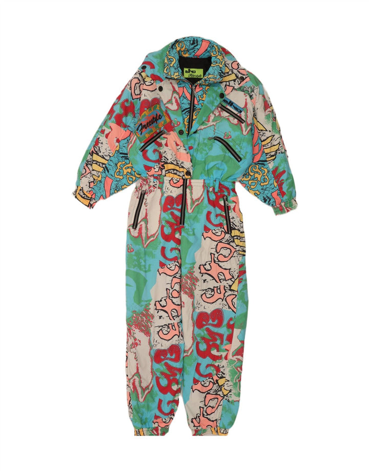 Elho Womens Oversized Graphic Ski Jumpsuit EU 40 Medium Multicoloured