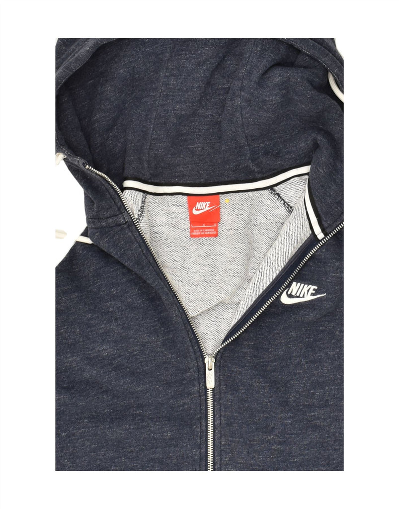 NIKE Mens Zip Hoodie Sweater Large Navy Blue Cotton | Vintage Nike | Thrift | Second-Hand Nike | Used Clothing | Messina Hembry 