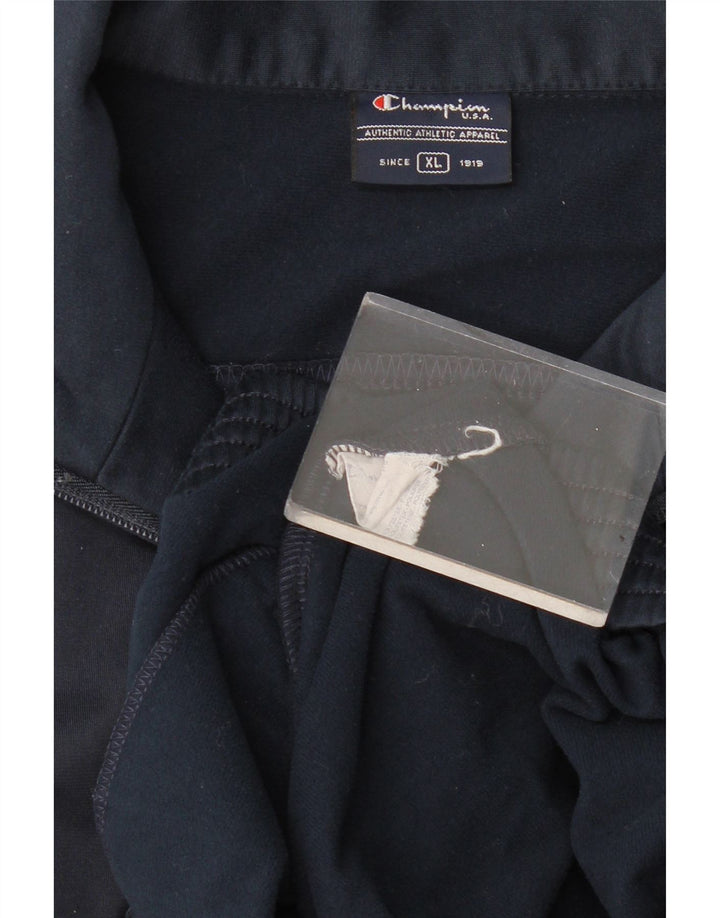 CHAMPION Mens Tracksuit Top Jacket XL Navy Blue Polyester
