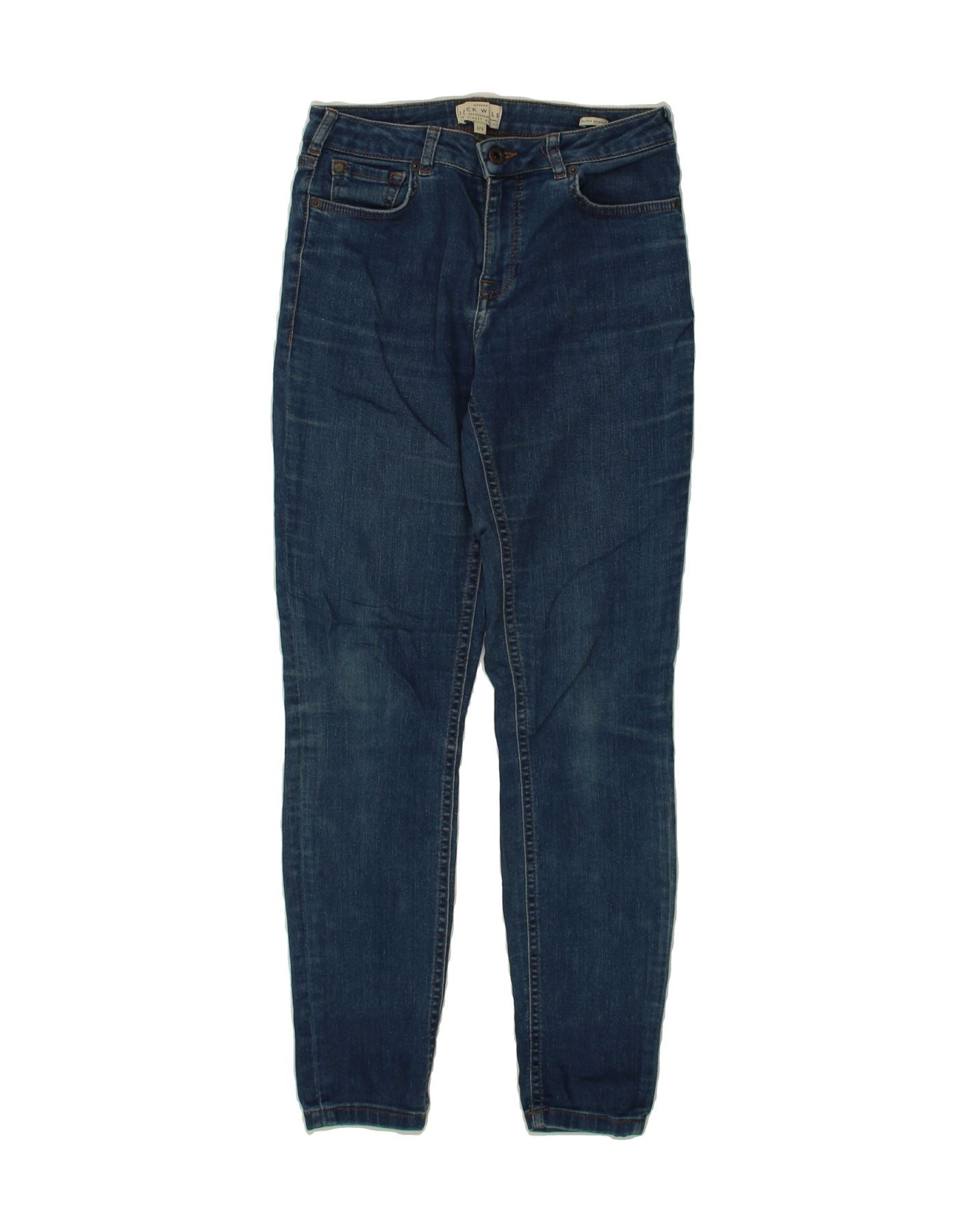 JACK WILLS Womens Short Super Skinny Jeans W27 L27 Blue Polyester