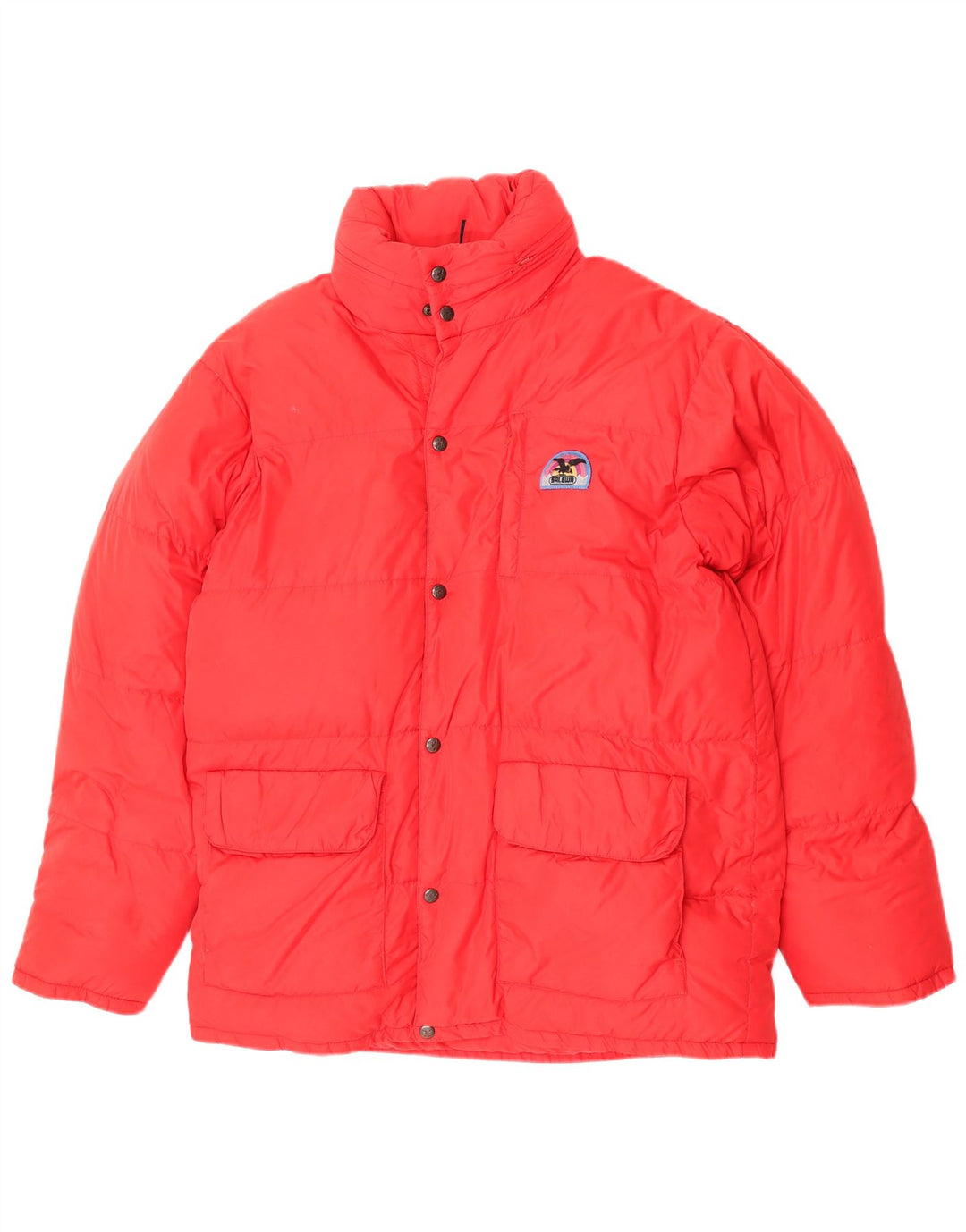 SALEWA Mens Hooded Padded Jacket UK 38 Medium Red Polyamide