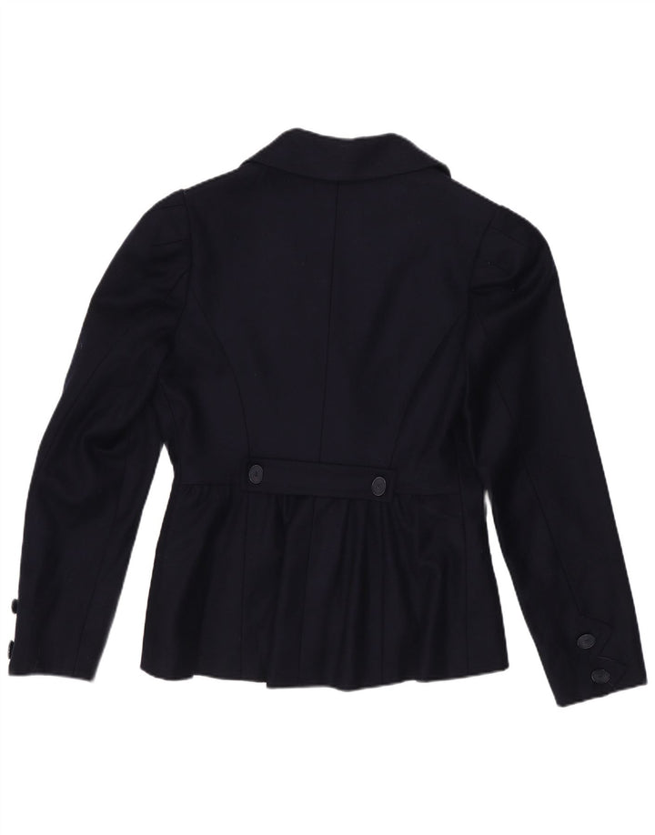 Vintage Womens 3 Button Blazer Jacket UK 4 XS Navy Blue