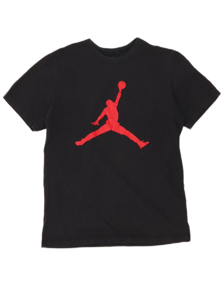 Jordan Mens Graphic T-Shirt Top Small Black Cotton