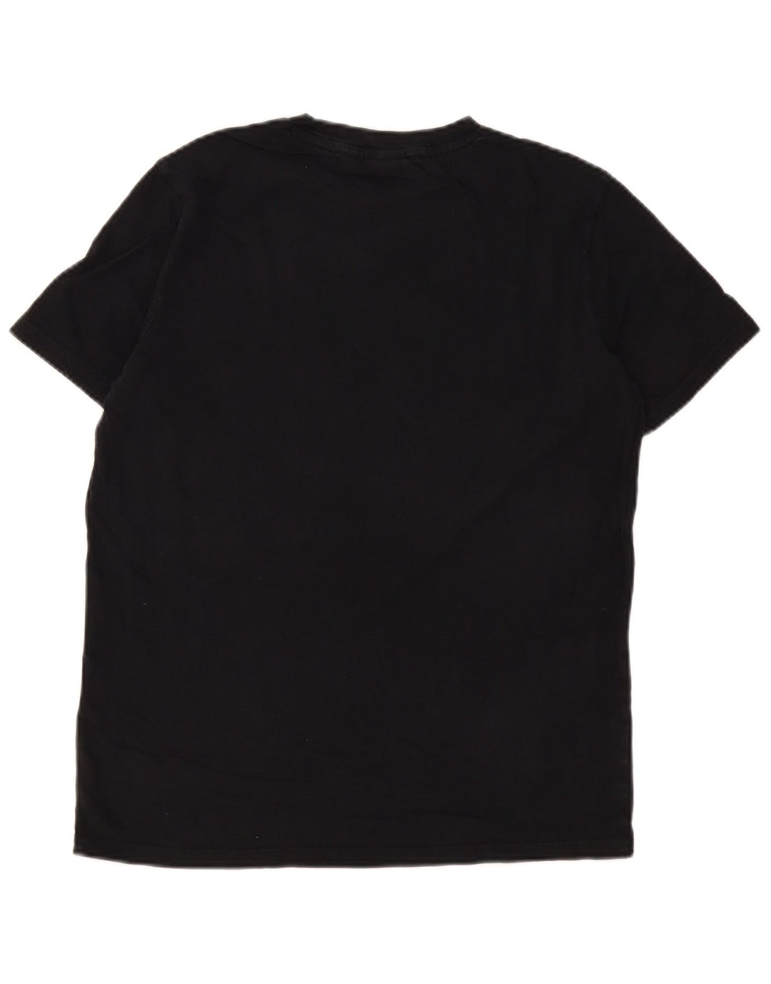 Champion Mens Graphic T-Shirt Top Medium Black Cotton