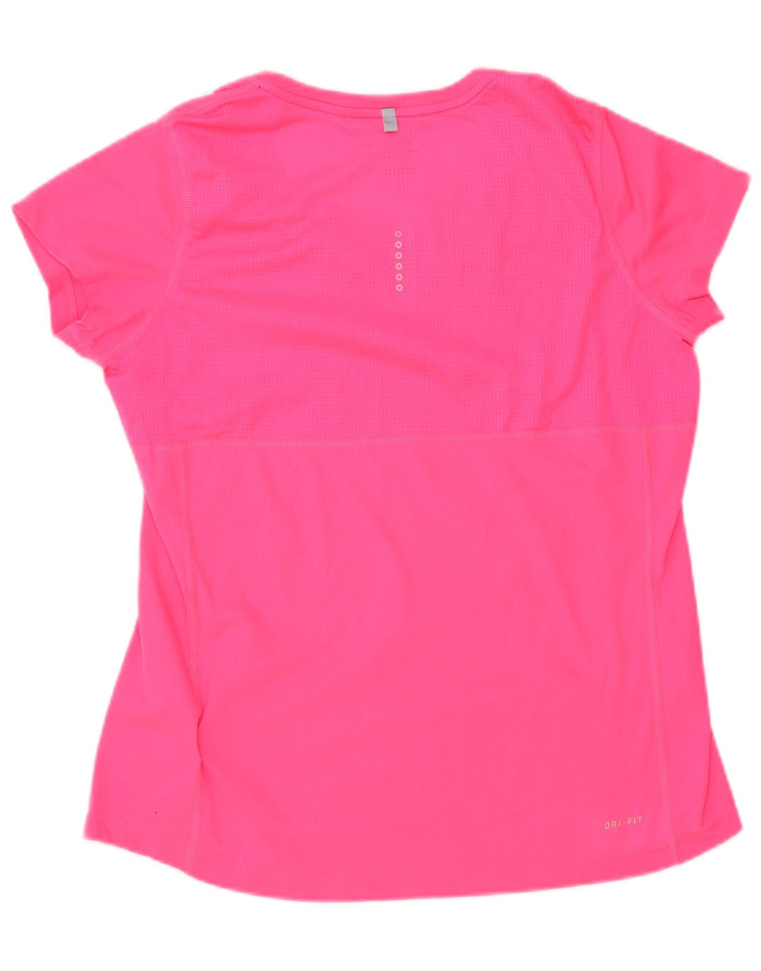 Nike Womens Dri Fit T-Shirt Top UK 14 Large Pink Polyester