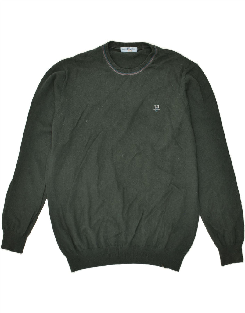 HARMONT & BLAINE Mens Crew Neck Jumper Sweater 2XL Green Cotton | Vintage Harmont & Blaine | Thrift | Second-Hand Harmont & Blaine | Used Clothing | Messina Hembry 