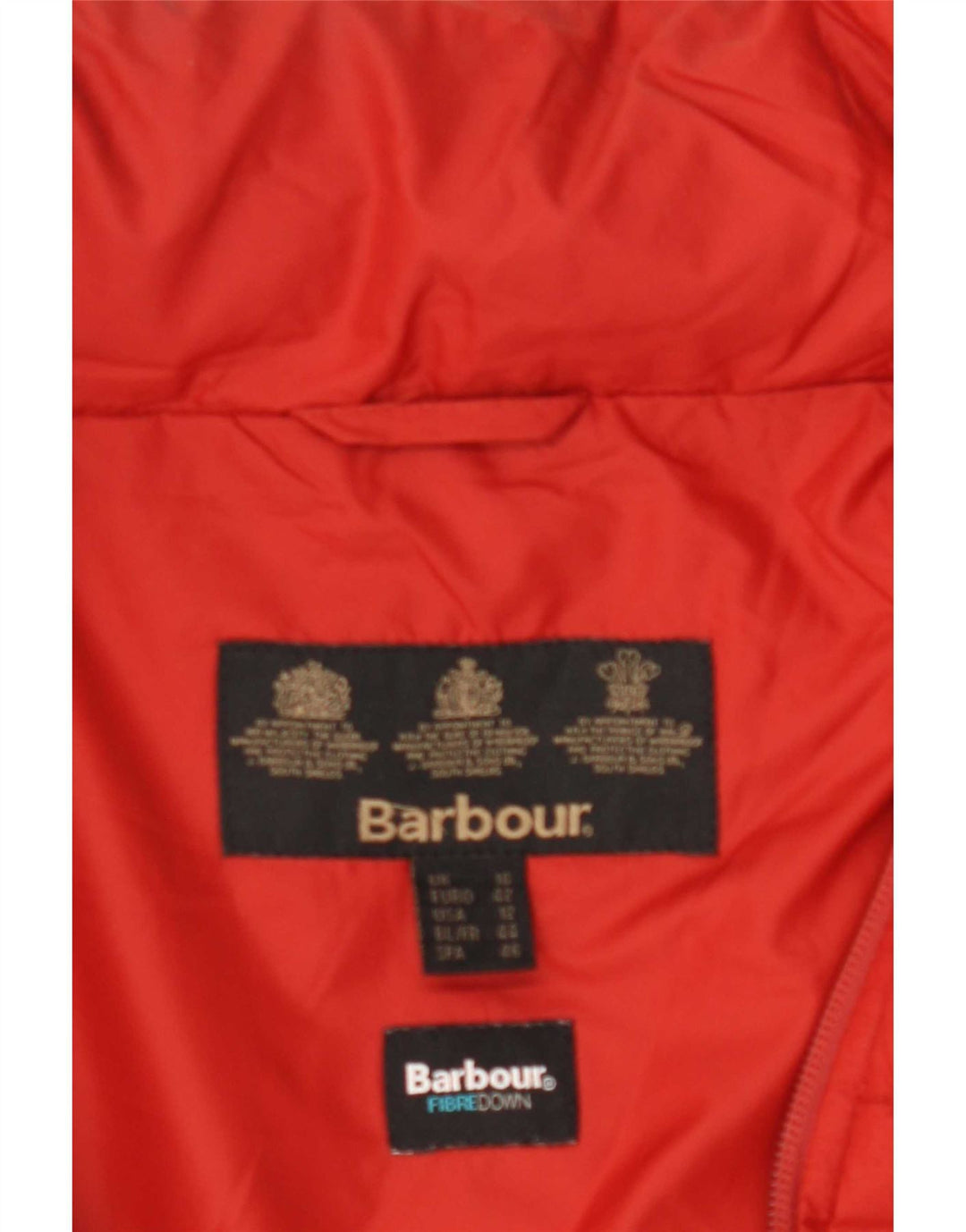 Barbour Womens Padded Jacket UK 16 Large Red