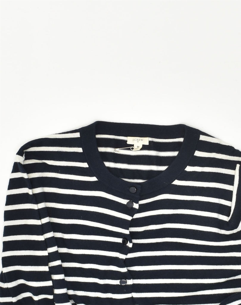 JACK WILLS Womens Cardigan Sweater UK 12 Medium Navy Blue Striped Cotton | Vintage Jack Wills | Thrift | Second-Hand Jack Wills | Used Clothing | Messina Hembry 