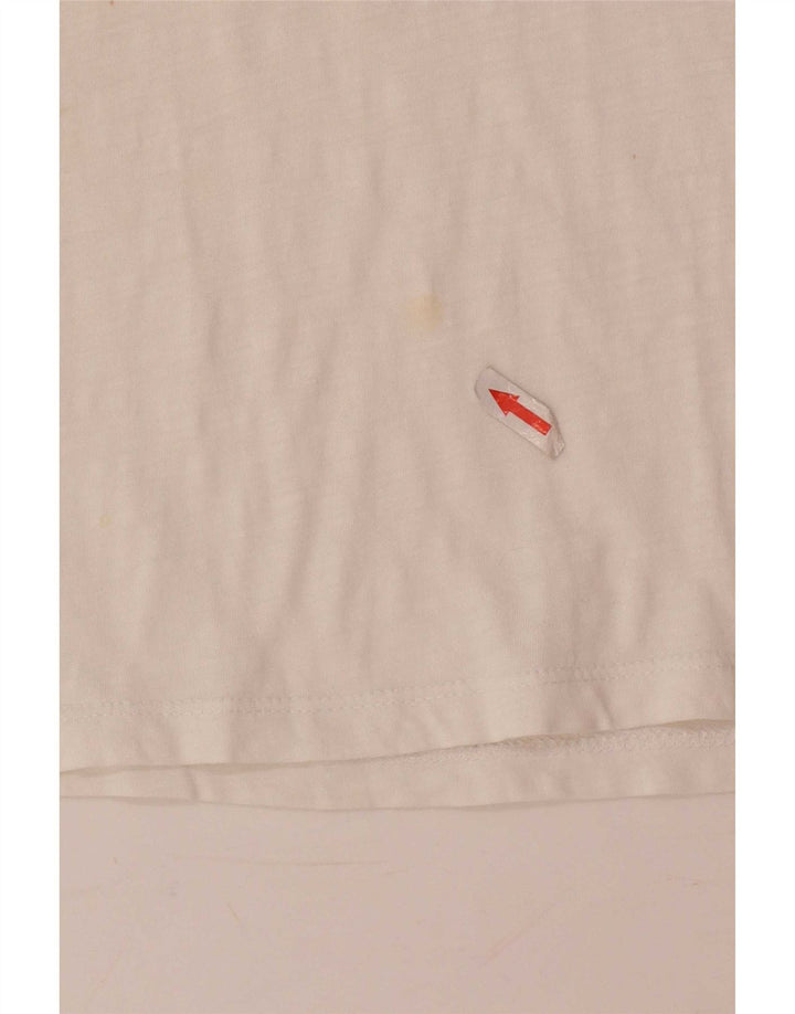Levi's Womens T-Shirt Top UK 14 Medium White Cotton