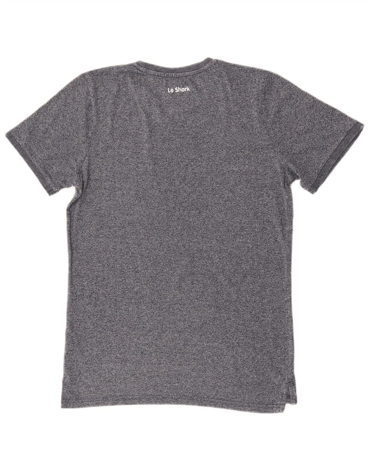 Le Shark Mens T-Shirt Top Small Grey Flecked