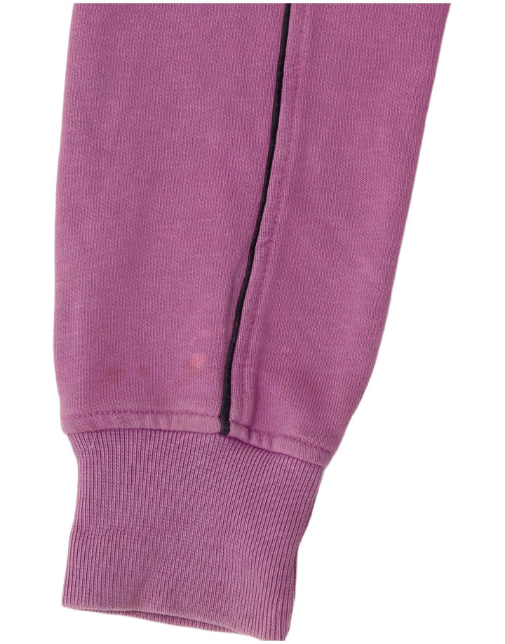 Champion Womens Tracksuit Top Jacket UK 14 Medium Purple Striped Cotton