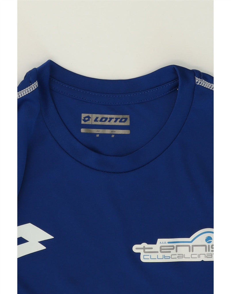 LOTTO Boys Graphic T-Shirt Top 11-12 Years Medium  Blue Polyester Vintage Lotto and Second-Hand Lotto from Messina Hembry 