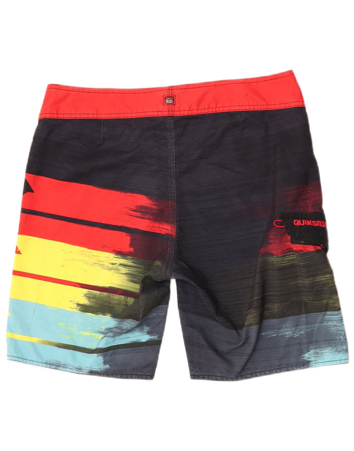 Quiksilver Mens Graphic Swimming Shorts Medium Multicoloured Striped