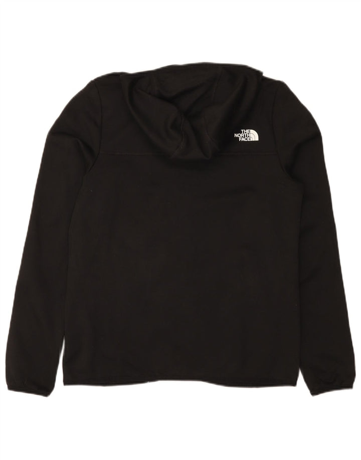The North Face Womens Zip Hoodie Sweater UK 10 Small Black Polyester