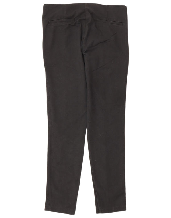 Zara Womens Slim Casual Trousers Small W26 L29 Black Cotton