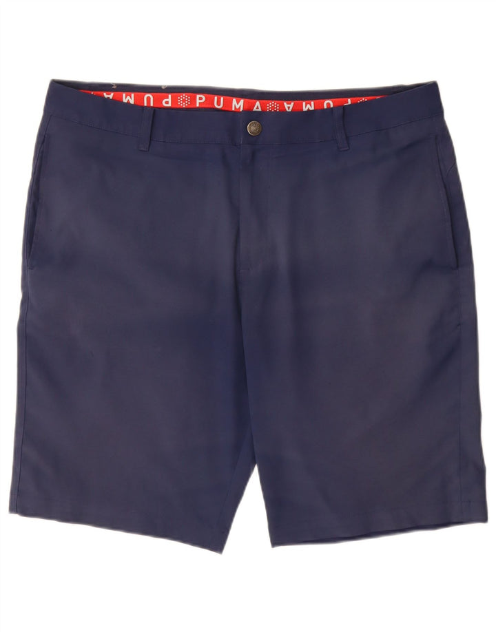 PUMA Mens Chino Shorts W36 Large Navy Blue Polyester