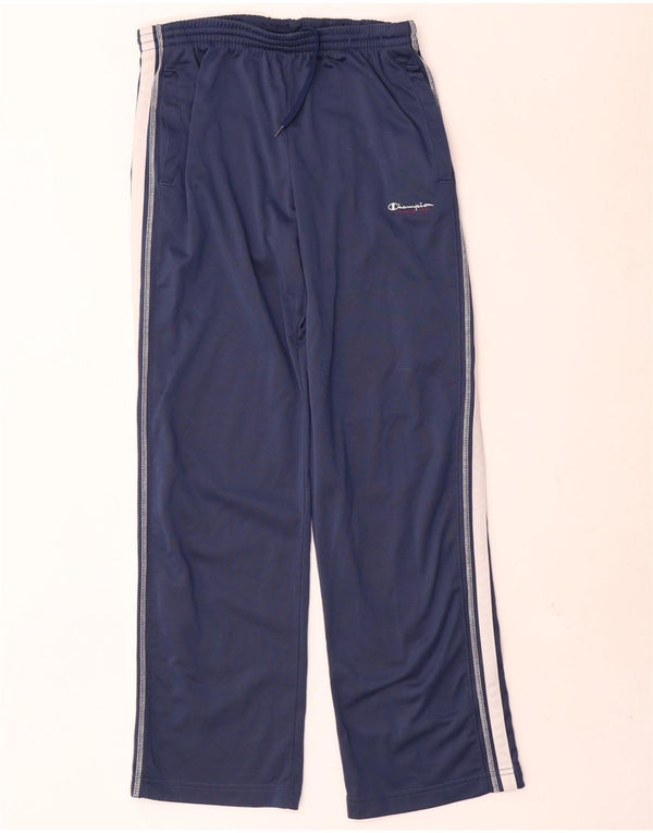 Champion Boys Tracksuit Trousers 13-14 Years XL Navy Blue Colourblock