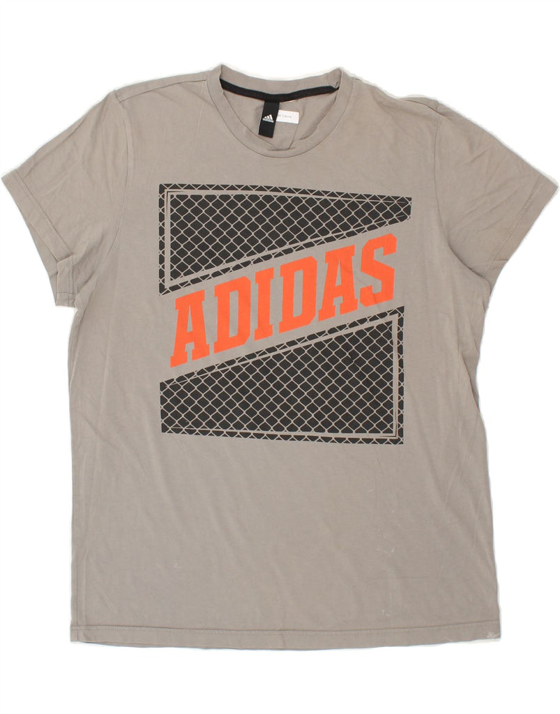 ADIDAS Mens Graphic T-Shirt Top Large Grey | Vintage Adidas | Thrift | Second-Hand Adidas | Used Clothing | Messina Hembry 