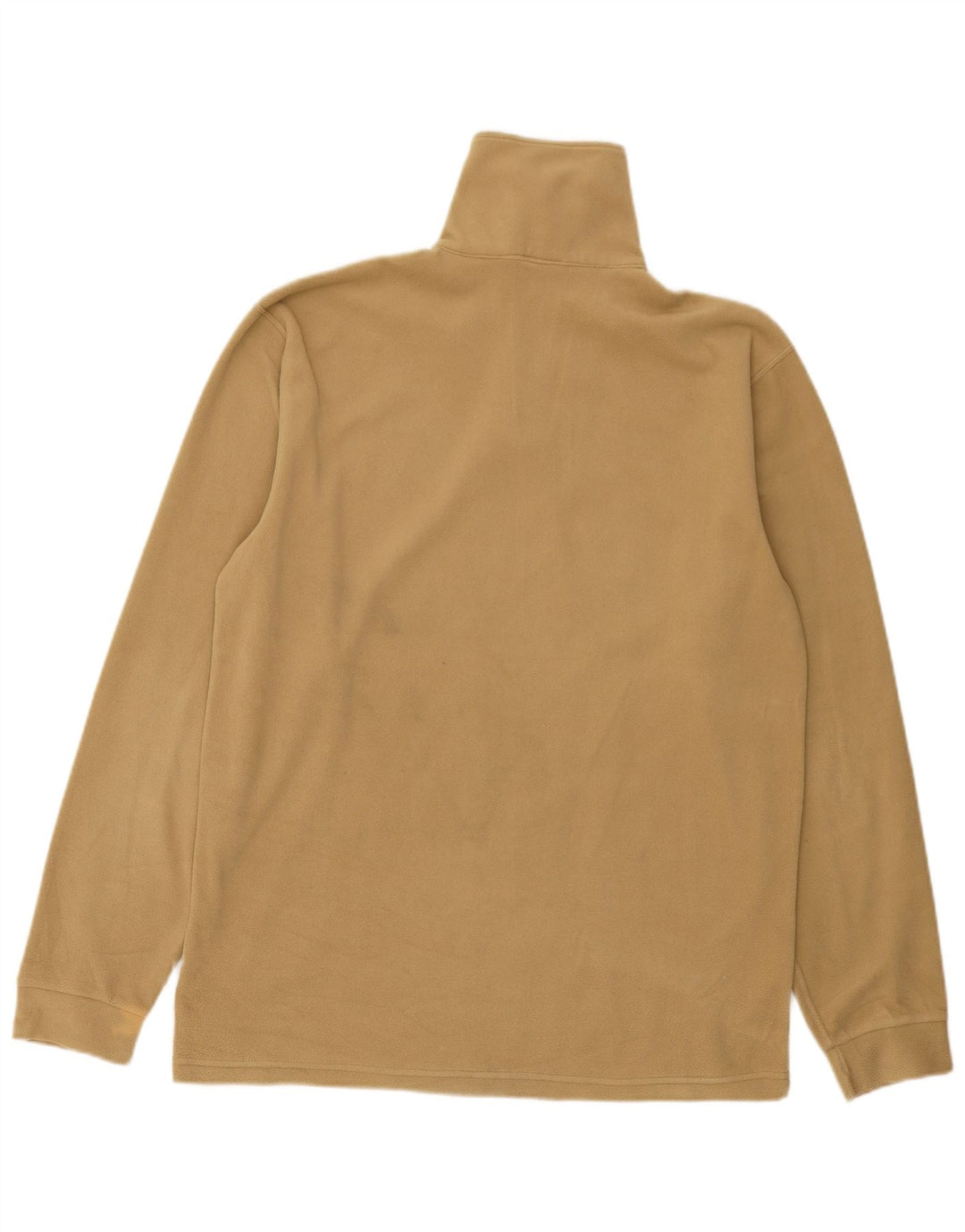 Champion Mens Zip Neck Fleece Jumper XL Beige Polyester