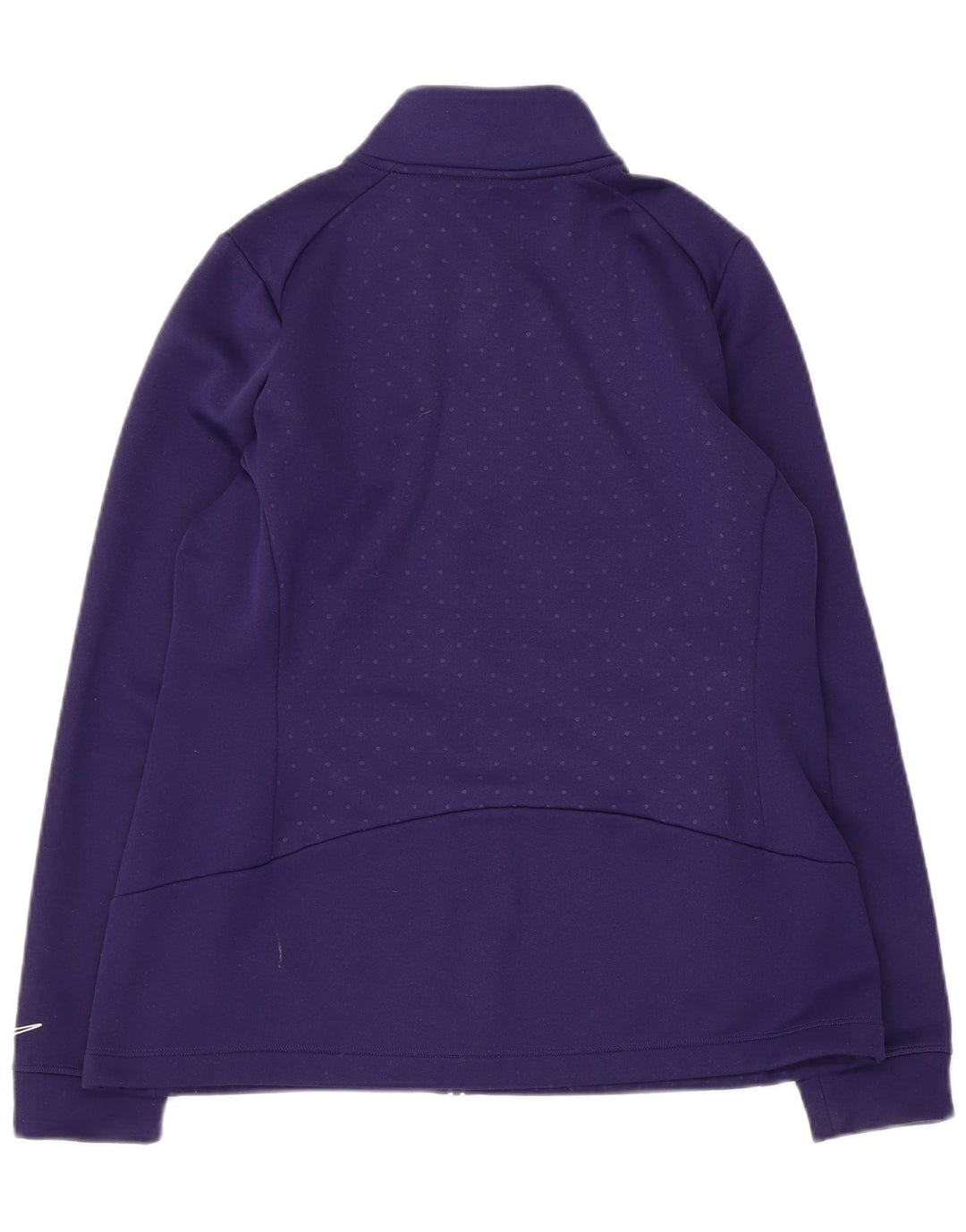 Nike Womens Therma-Fit Tracksuit Top Jacket UK 16 Large Purple Spotted