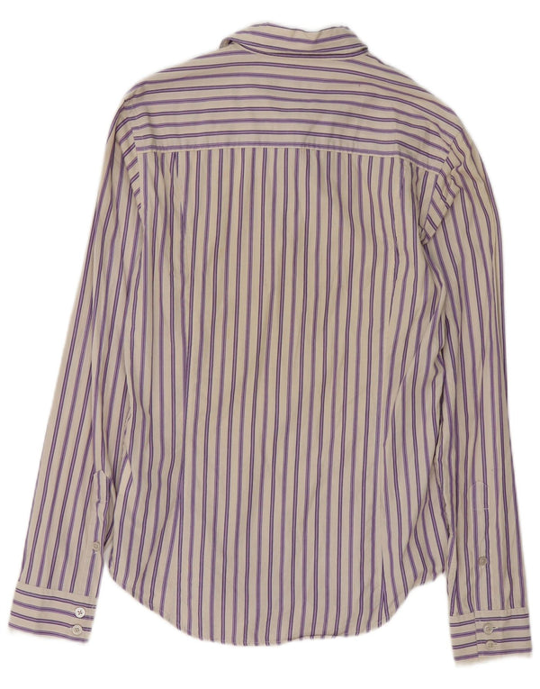 Calvin Klein Jeans Mens Shirt Small Purple Striped Cotton