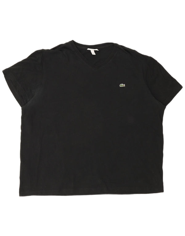 Lacoste Mens T-Shirt Top Size 8 3XL Black Cotton