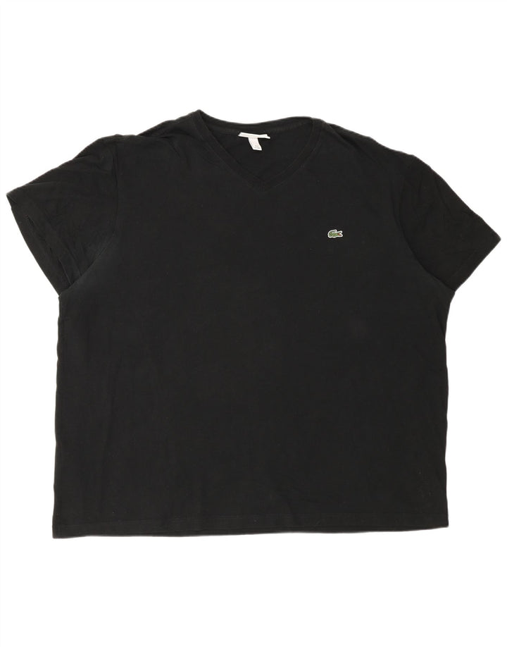 Lacoste Mens T-Shirt Top Size 8 3XL Black Cotton