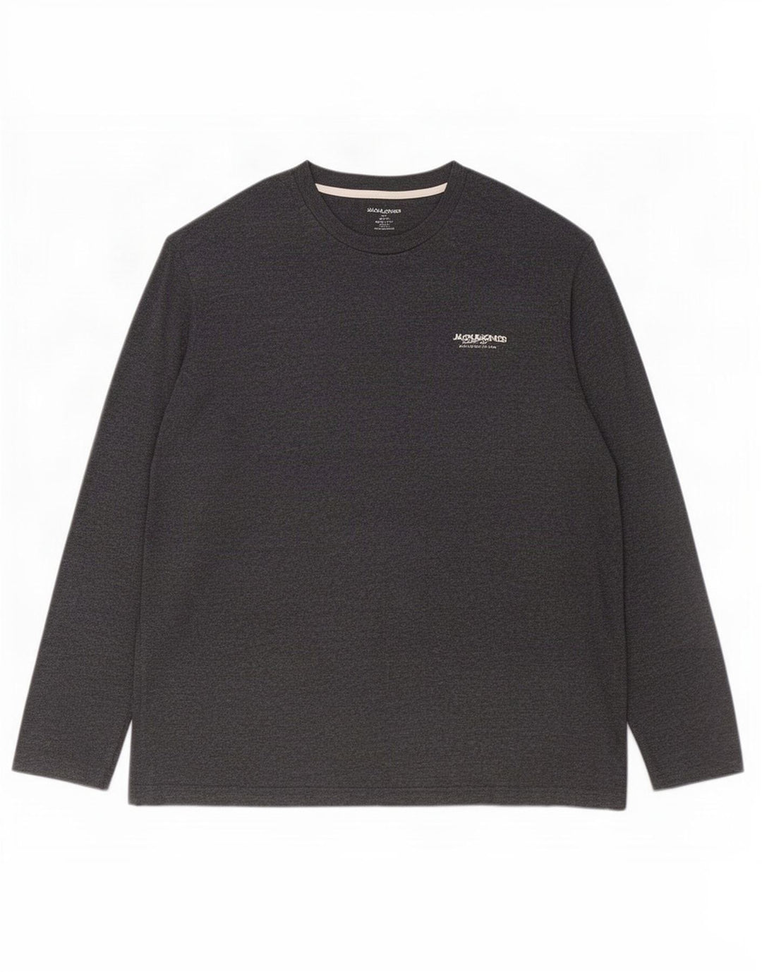 Jack & Jones Mens Top Long Sleeve 2XL Grey Cotton