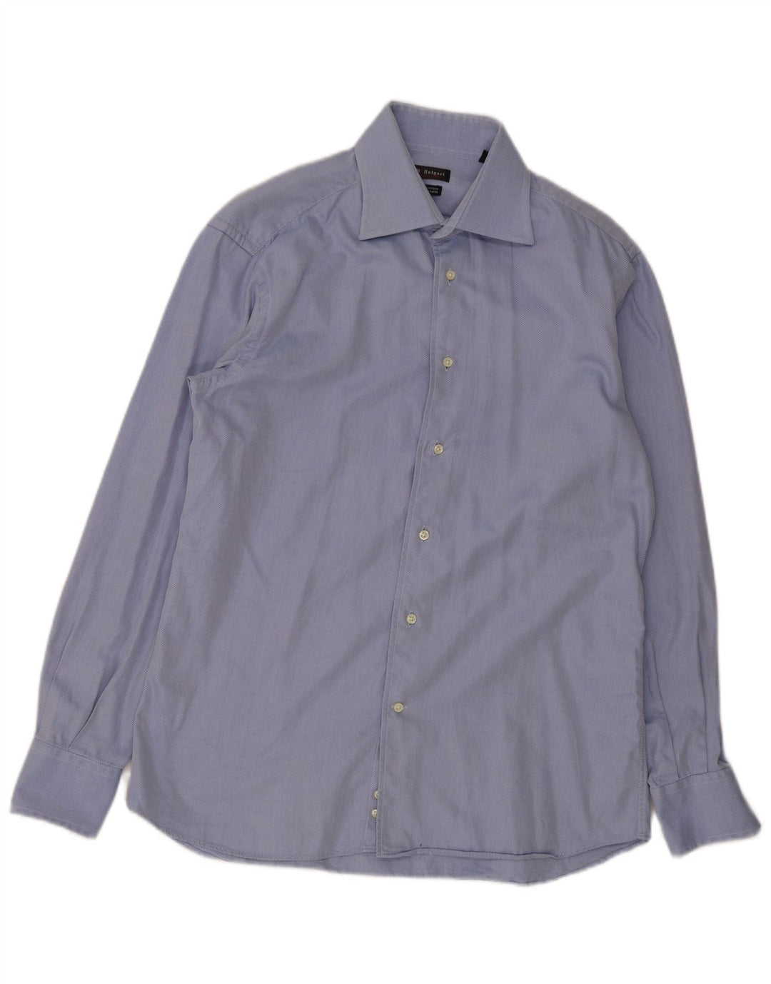 Vintage Mens Shirt Size 41 16 Large Blue Pinstripe Cotton