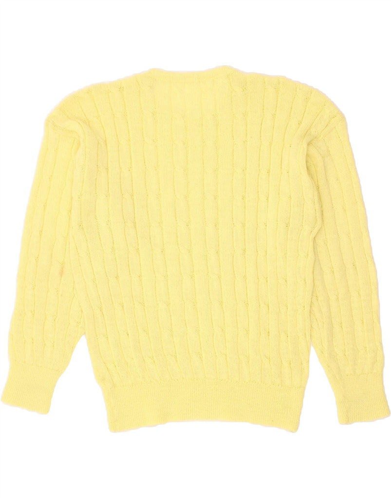 VINTAGE Womens Crew Neck Jumper Sweater UK 12 Medium Yellow | Vintage Vintage | Thrift | Second-Hand Vintage | Used Clothing | Messina Hembry 