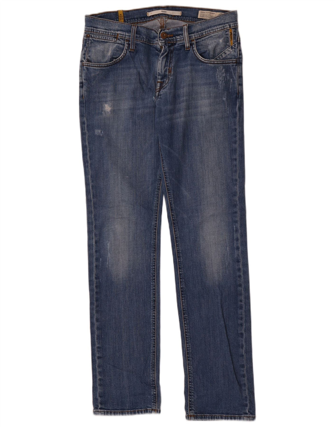 Meltin' Pot Womens Maner Slim Jeans W32 L32 Blue Cotton