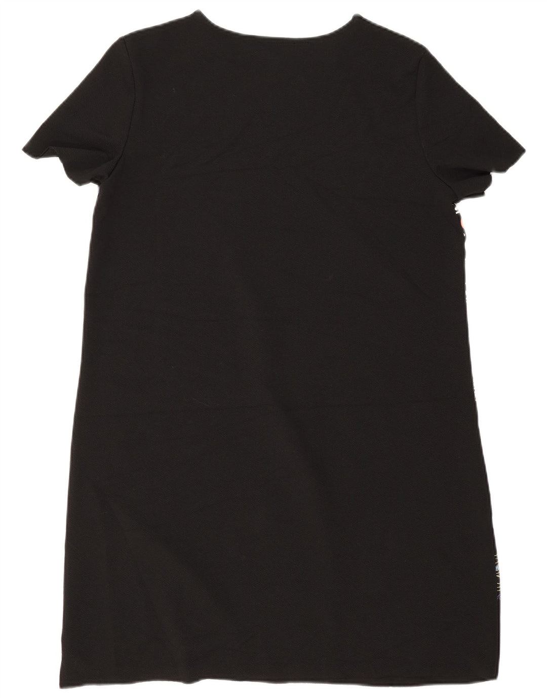 Zara Womens Abstract Pattern Shift Dress UK 14 Medium Black