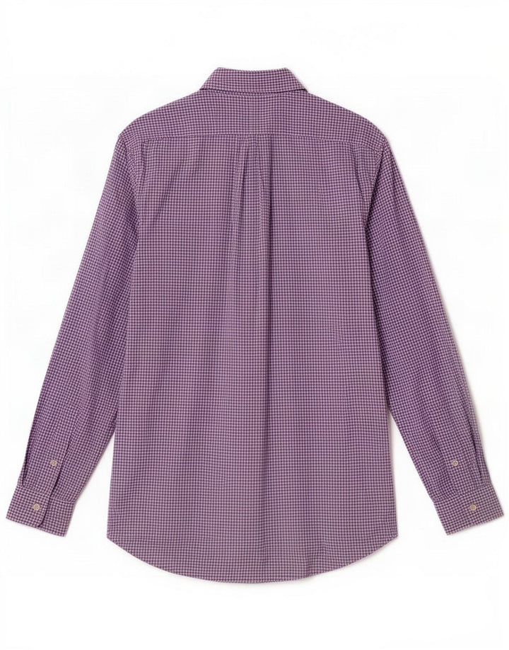 Polo Ralph Lauren Mens Shirt Medium Purple Gingham Cotton