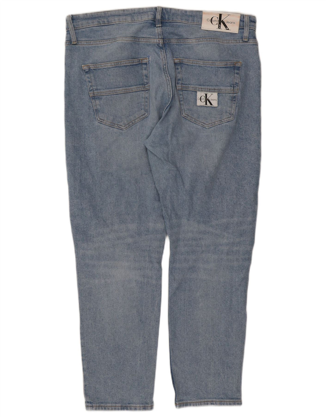 Calvin Klein Mens Dad Slim Jeans W34 L28 Blue Cotton
