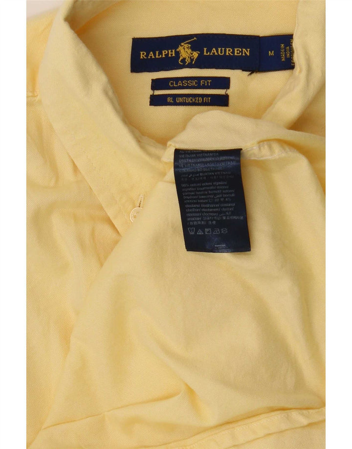 Ralph Lauren Mens Classic Fit Shirt Medium Yellow Cotton