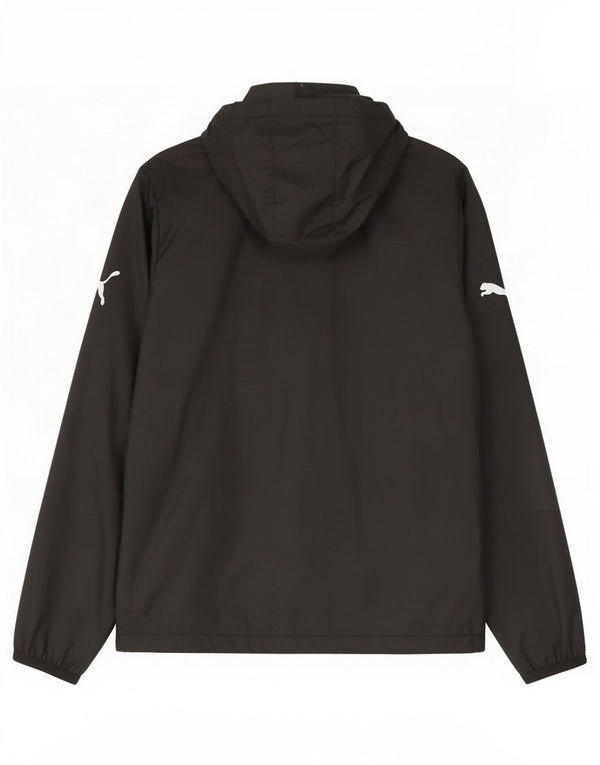 Puma Boys Hooded Rain Jacket 13-14 Years XL Black Nylon