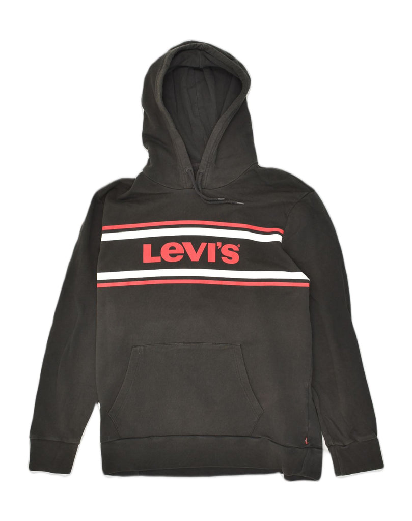 LEVI'S Mens Graphic Hoodie Jumper XL Black Cotton | Vintage Levi's | Thrift | Second-Hand Levi's | Used Clothing | Messina Hembry 