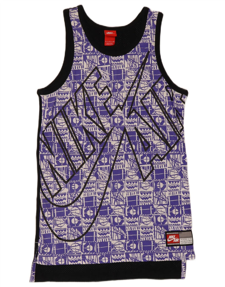 Nike Mens Graphic Vest Top Small Multicoloured Geometric Cotton