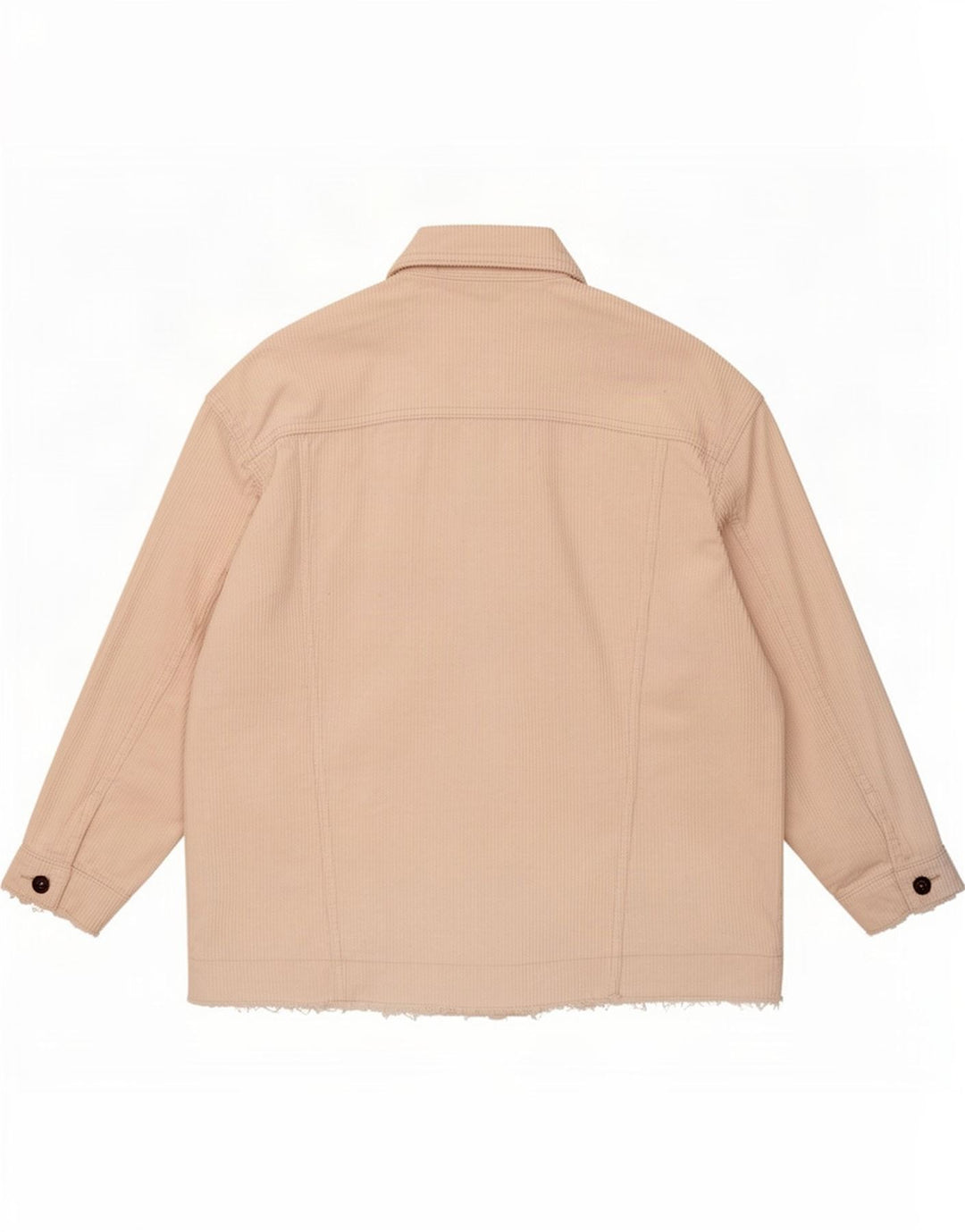 Zara Womens Oversized Corduroy Jacket UK 14 Medium Off White Cotton