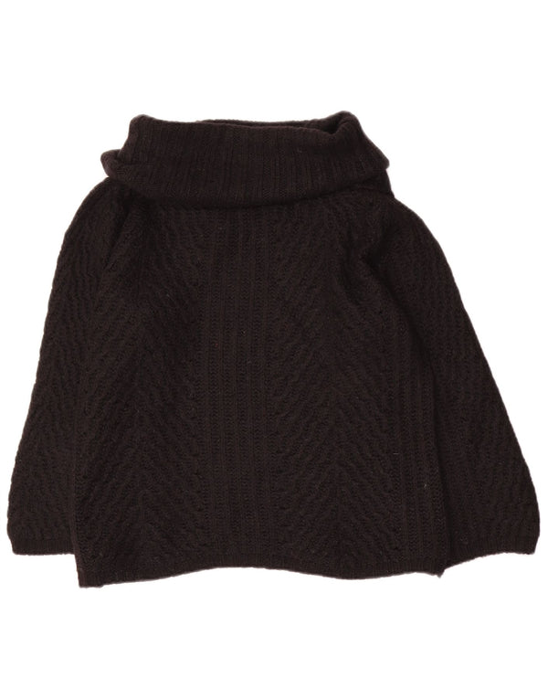 Armani Jeans Womens 3/4 Sleeve Roll Neck Jumper Sweater UK 14 Large Black
