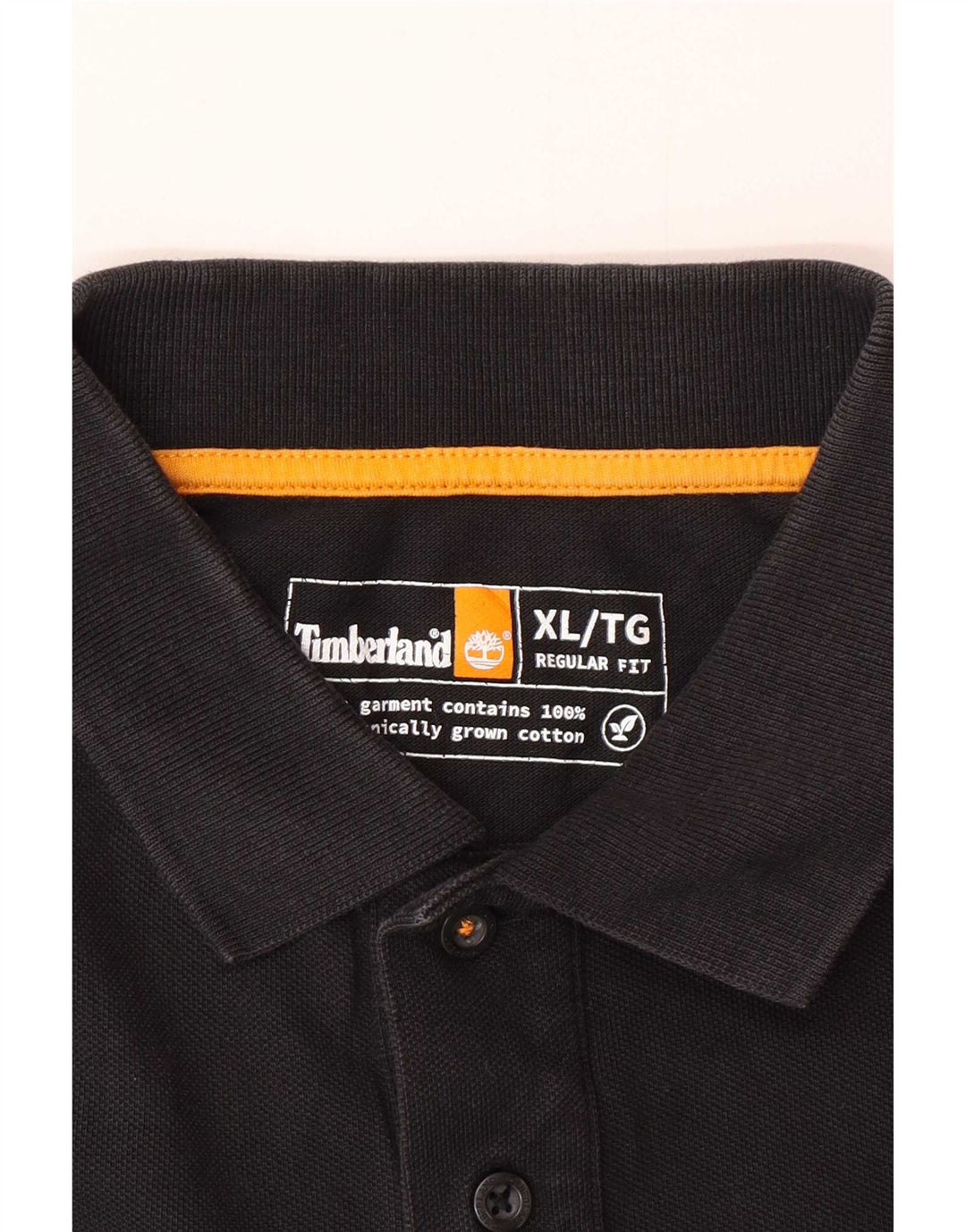 Timberland Mens Regular Fit Polo Shirt XL Black Cotton