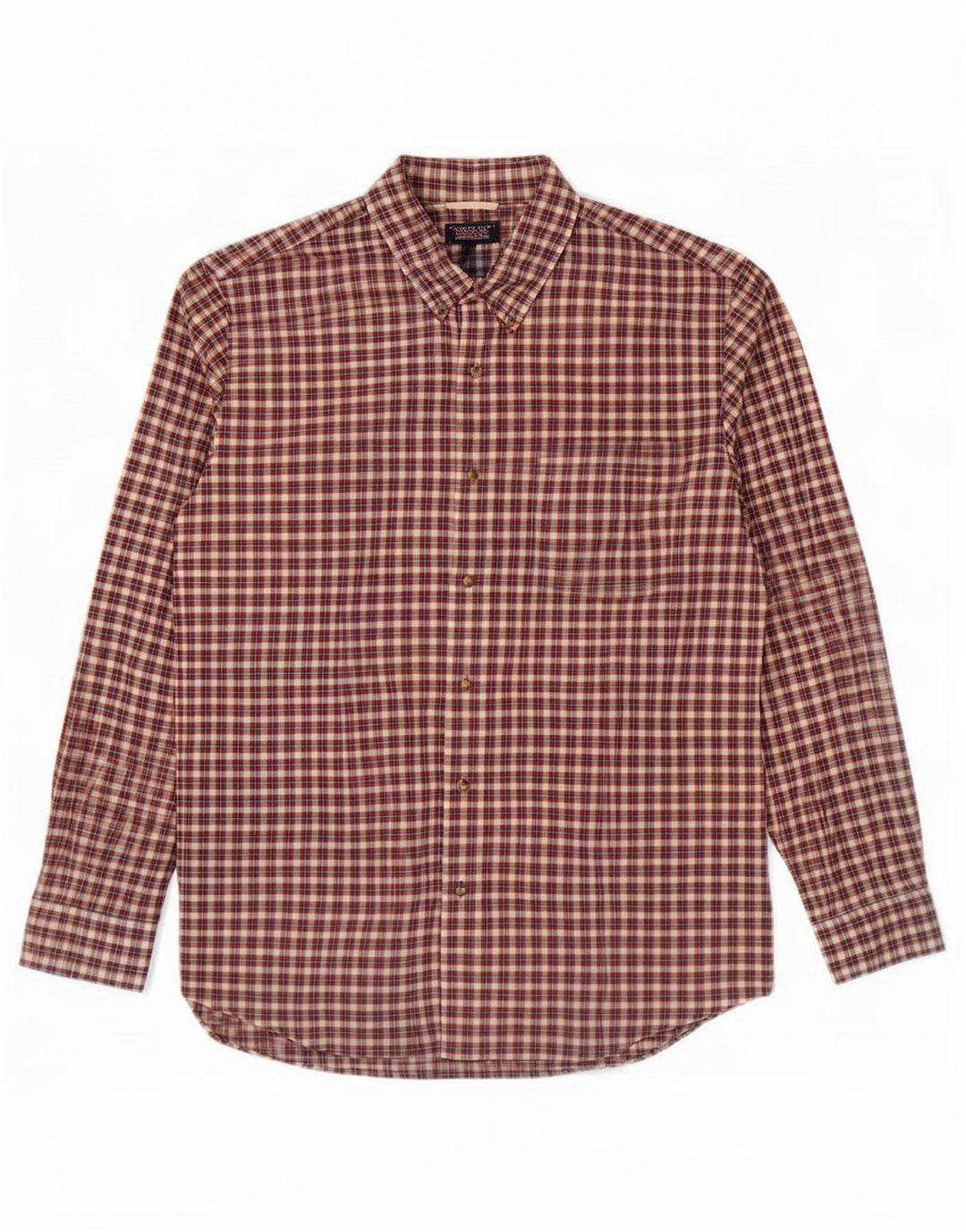 Chaps Mens Shirt 2XL Red Check Cotton
