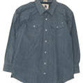 AMERICANINO Mens Slim Shirt XL Blue Striped Vintage Americanino and Second-Hand Americanino from Messina Hembry 