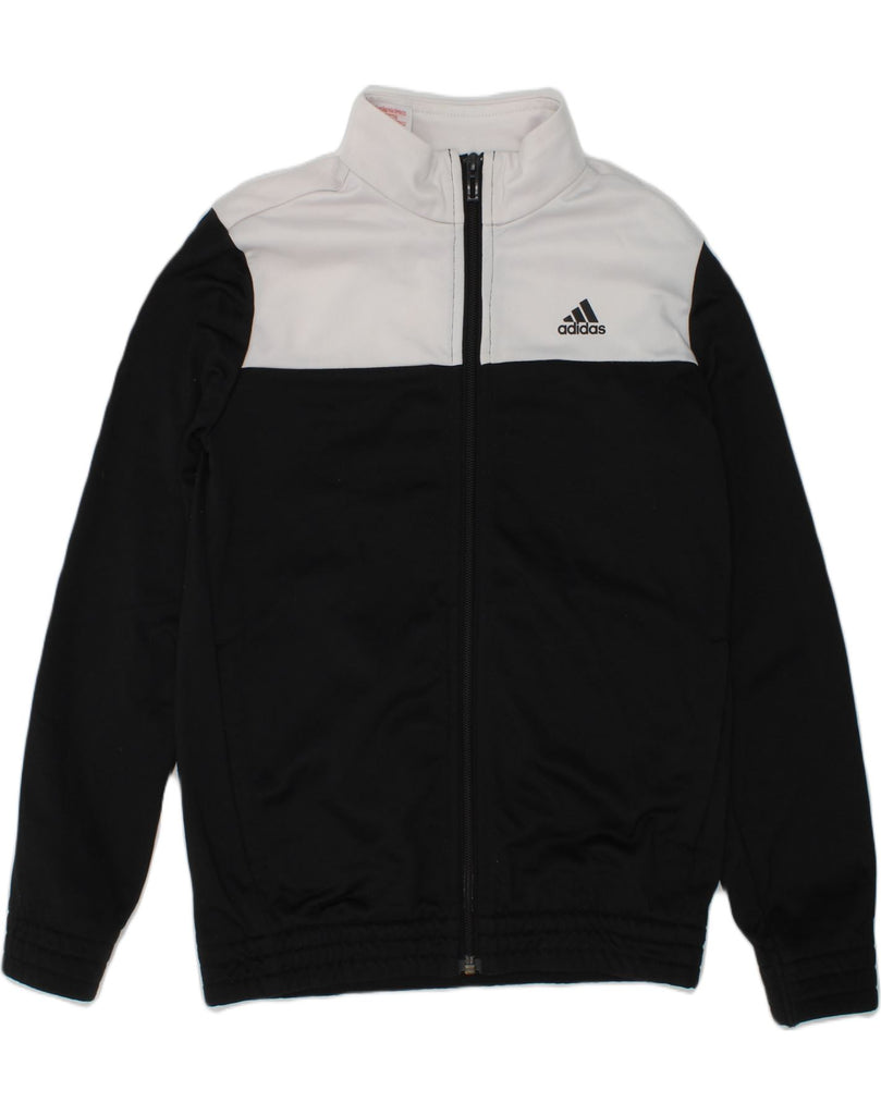 ADIDAS Boys Tracksuit Top Jacket 9-10 Years Black Colourblock Polyester | Vintage Adidas | Thrift | Second-Hand Adidas | Used Clothing | Messina Hembry 