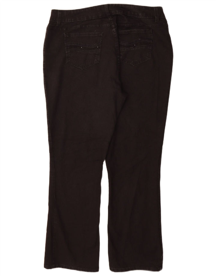 LEE Womens Riders Bootcut Jeans US 18 2XL W36 L31 Black Cotton