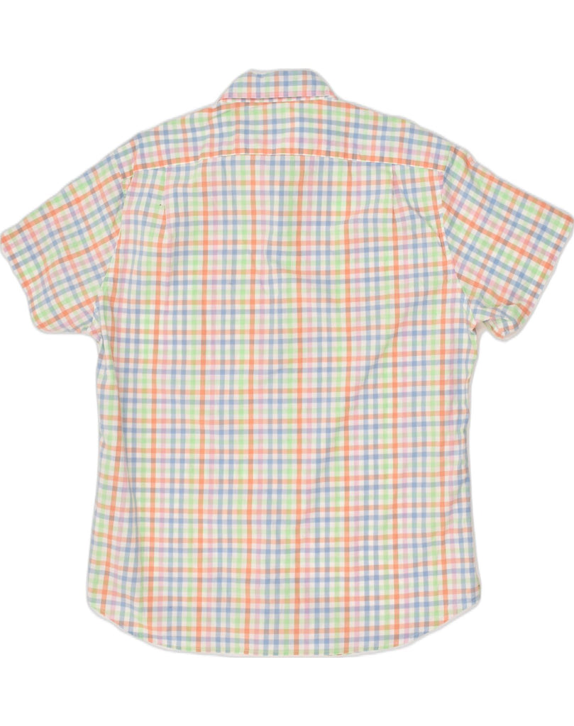 J. CREW Mens Flex Short Sleeve Shirt XL Multicoloured Check Cotton | Vintage J. Crew | Thrift | Second-Hand J. Crew | Used Clothing | Messina Hembry 