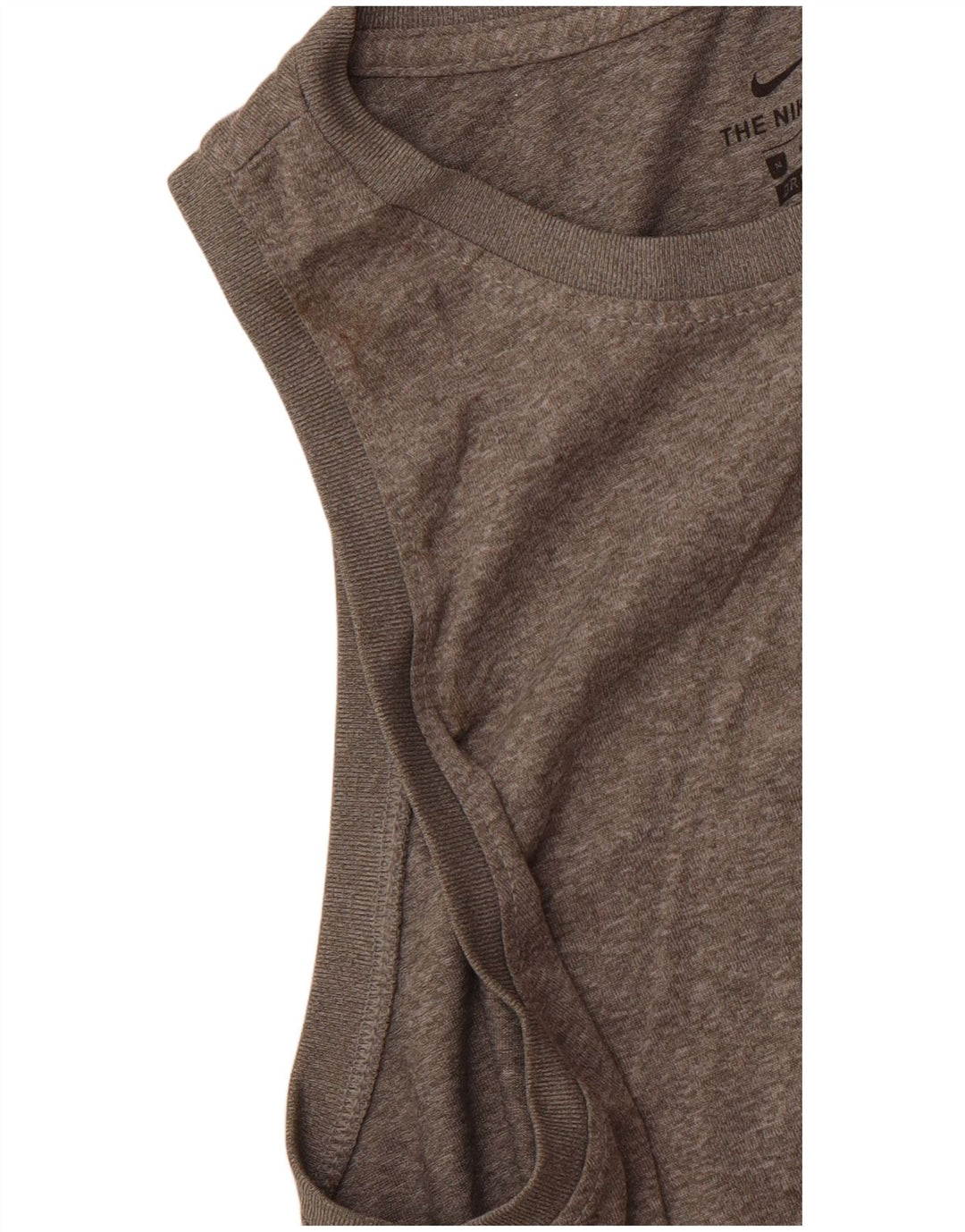 NIKE Womens Dri Fit Vest Top UK 12 Medium Grey Flecked Polyester